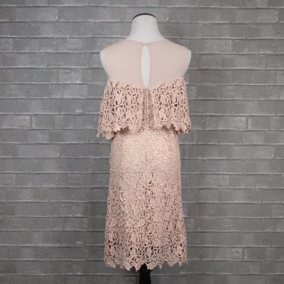 Revolve J.O.A. Blush Pink Crochet Lace Dress - Picture 6 of 14